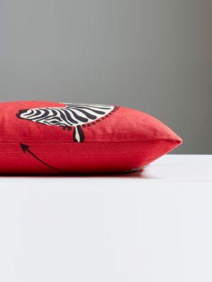 Scalamandre Zebras 14 X 22 - Masai Red Decorative Pillow