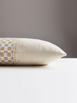 Scalamandre Toscana/Hansel 14 X 22 - Flax / Seaside Decorative Pillow