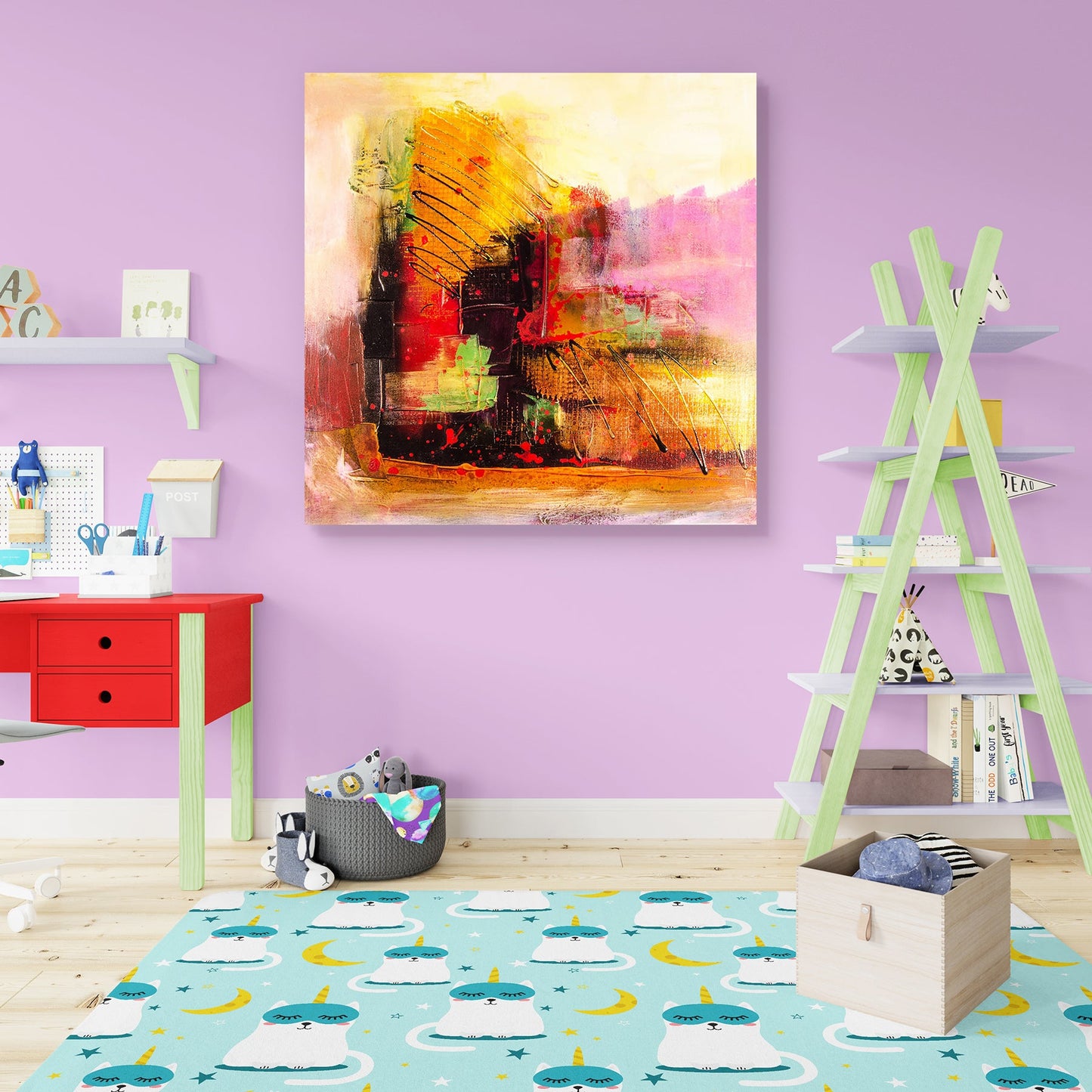 Modern Abstract D3 Peel & Stick Vinyl Wall Sticker