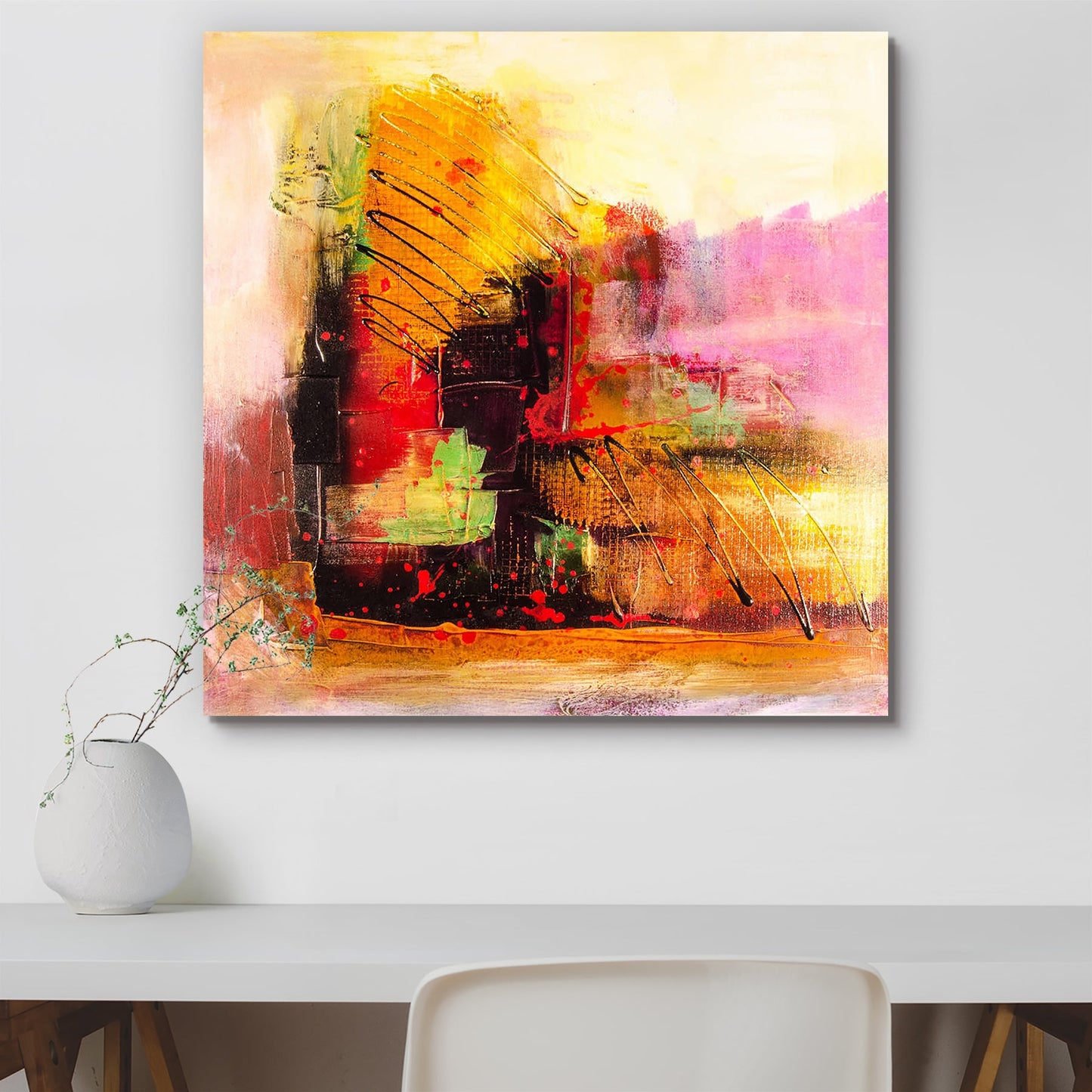 Modern Abstract D3 Peel & Stick Vinyl Wall Sticker
