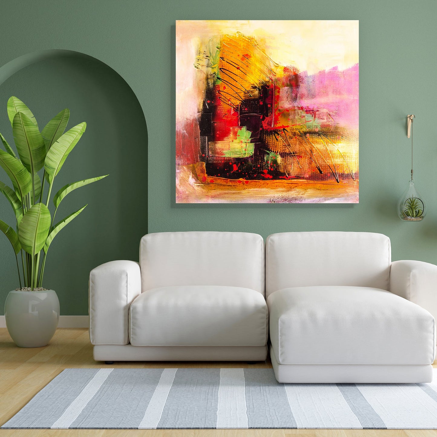 Modern Abstract D3 Peel & Stick Vinyl Wall Sticker