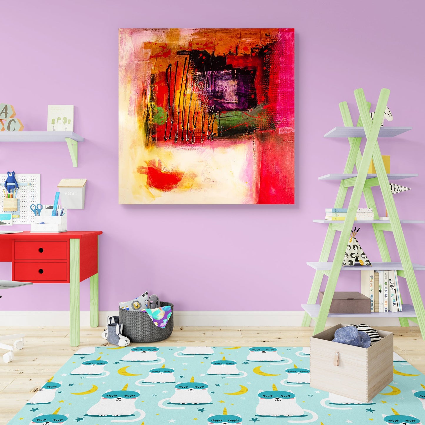 Modern Abstract D4 Peel & Stick Vinyl Wall Sticker