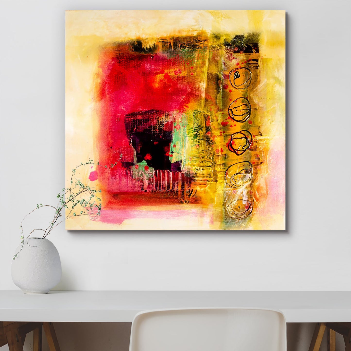 Modern Abstract D6 Peel & Stick Vinyl Wall Sticker