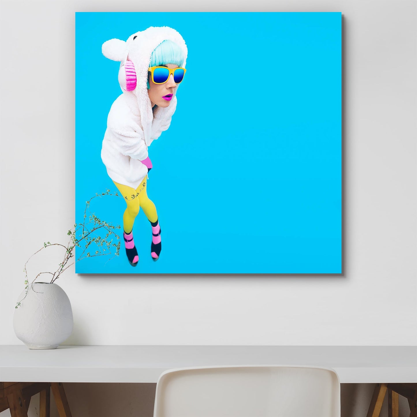Teddy Bear Girl Peel & Stick Vinyl Wall Sticker