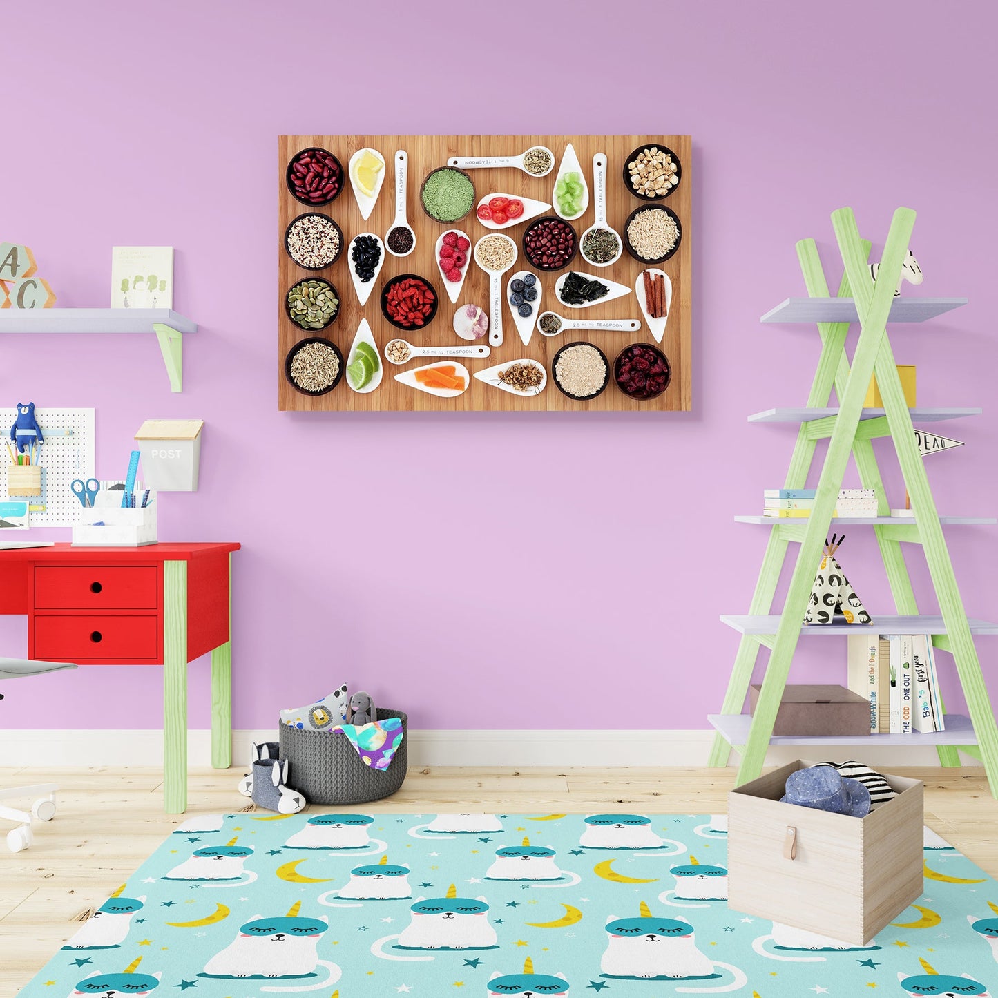 Large Food Selection Display D1 Peel & Stick Vinyl Wall Sticker
