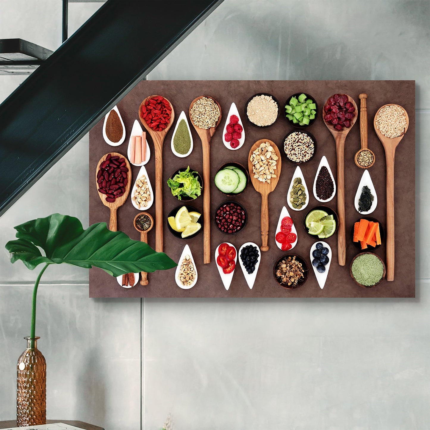 Large Food Selection Display D2 Peel & Stick Vinyl Wall Sticker
