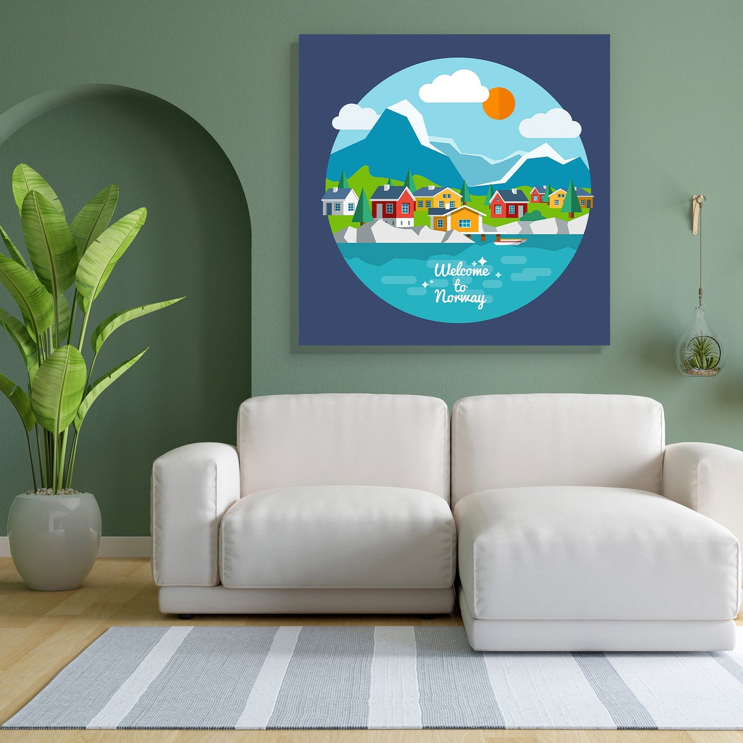 Concept Landscape Travel, Norway Peel & Stick Vinyl Wall Sticker