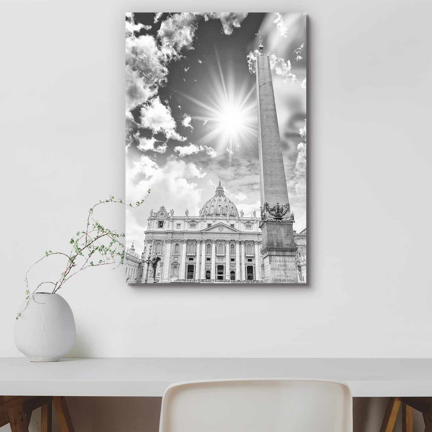 View of St. Peter in Vatican, Rome, Italy Peel & Stick Vinyl Wall Sticker