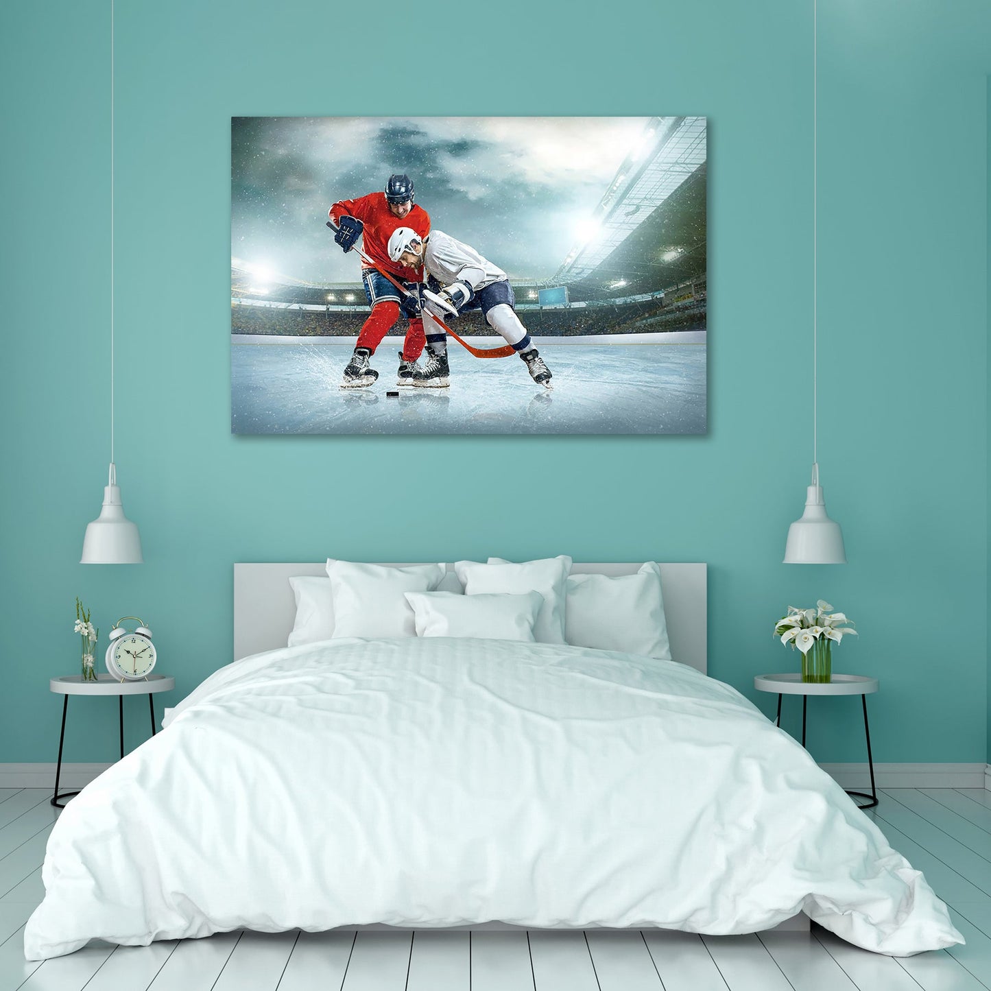 Ice Hockey Player On The Ice Peel & Stick Vinyl Wall Sticker