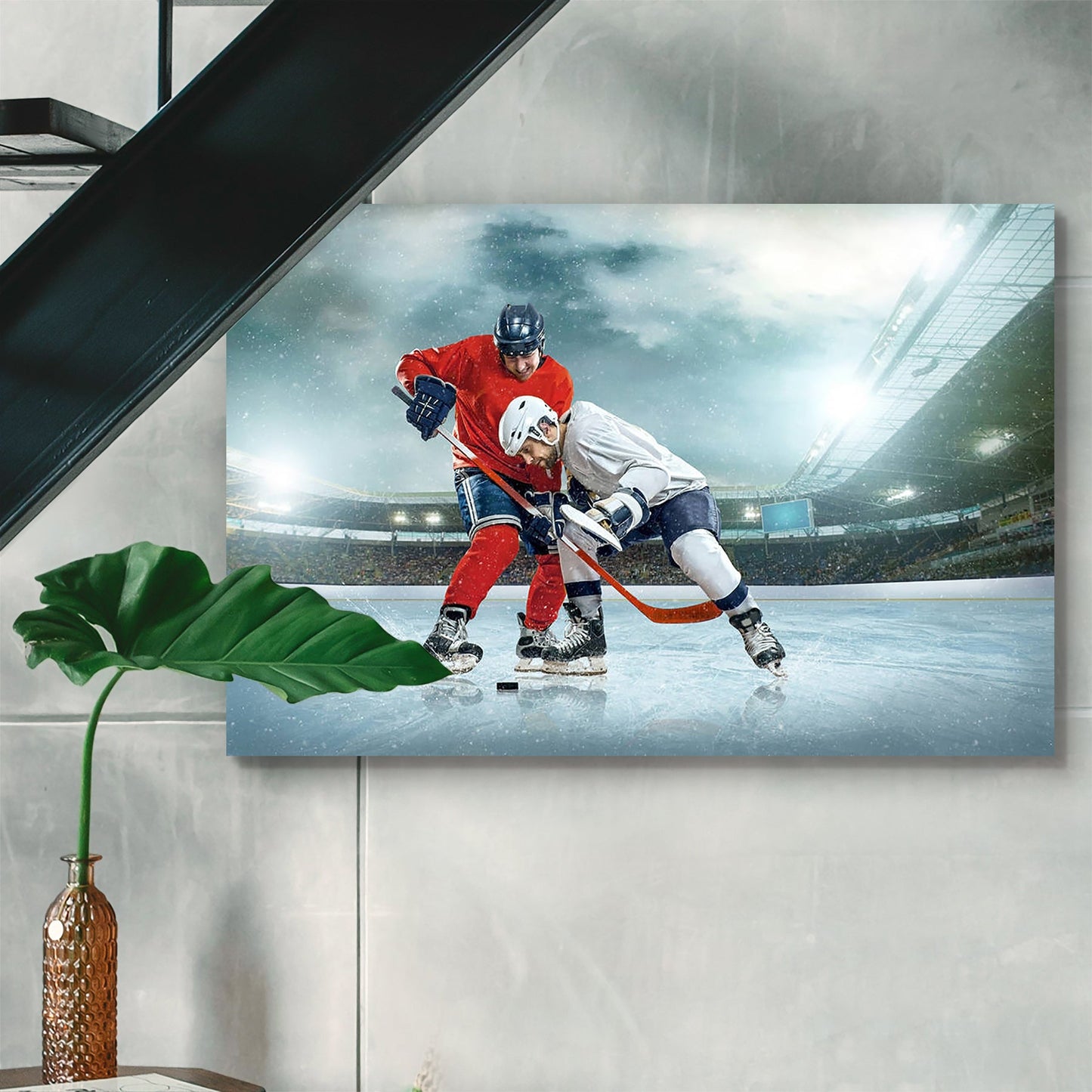 Ice Hockey Player On The Ice Peel & Stick Vinyl Wall Sticker