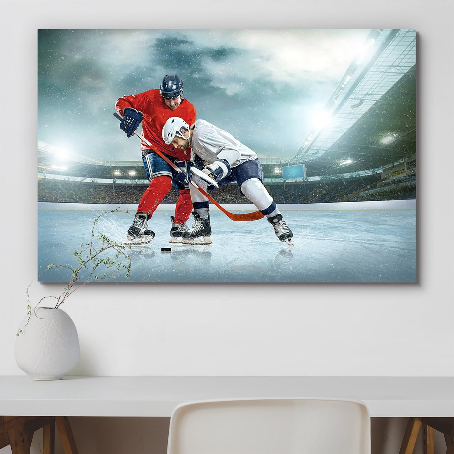 Ice Hockey Player On The Ice Peel & Stick Vinyl Wall Sticker