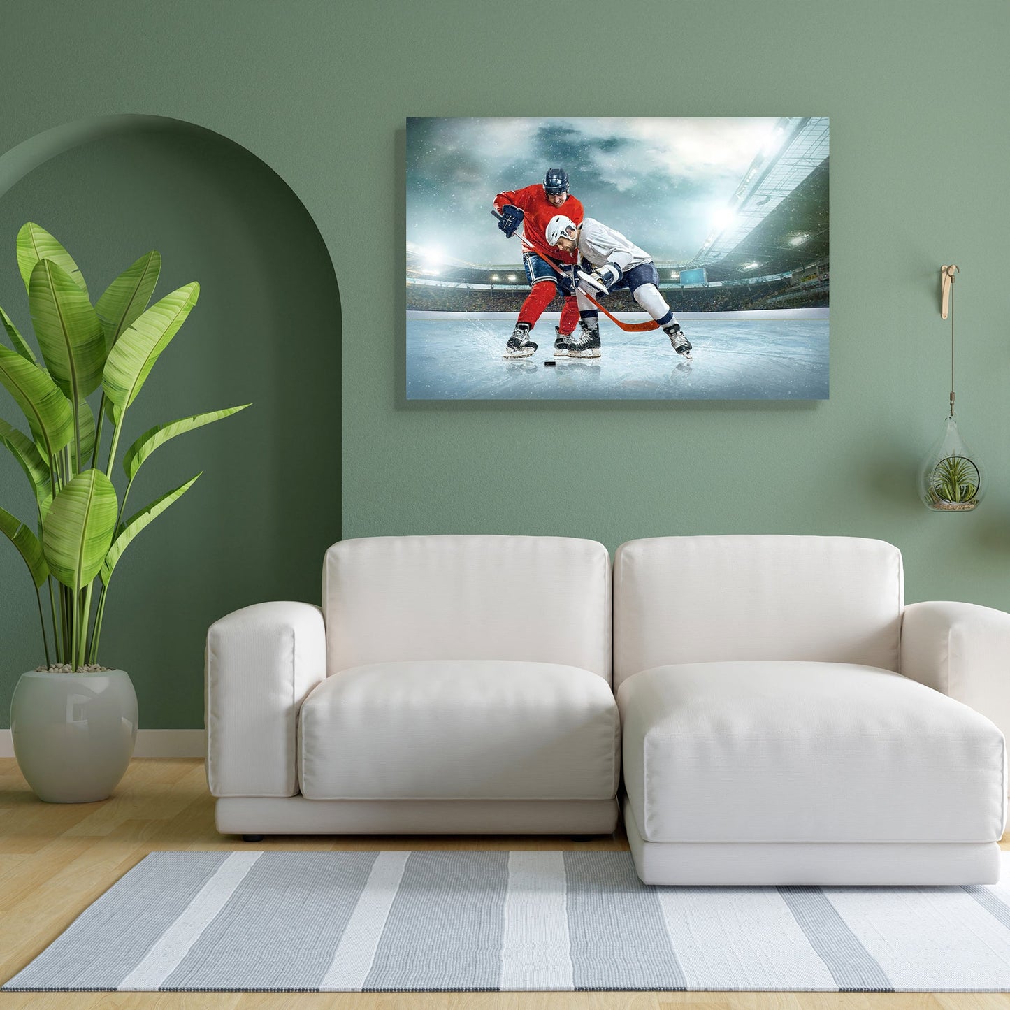 Ice Hockey Player On The Ice Peel & Stick Vinyl Wall Sticker