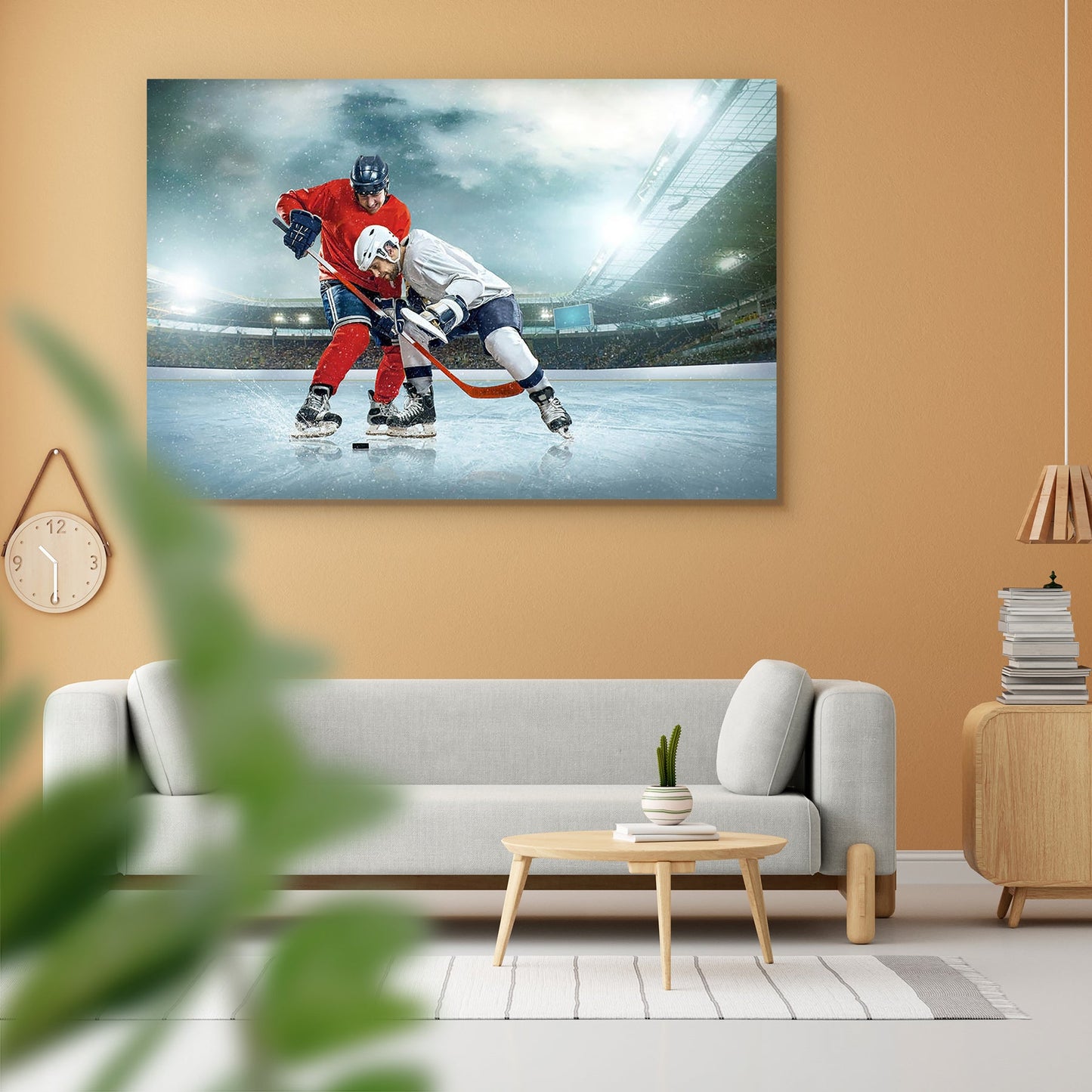 Ice Hockey Player On The Ice Peel & Stick Vinyl Wall Sticker