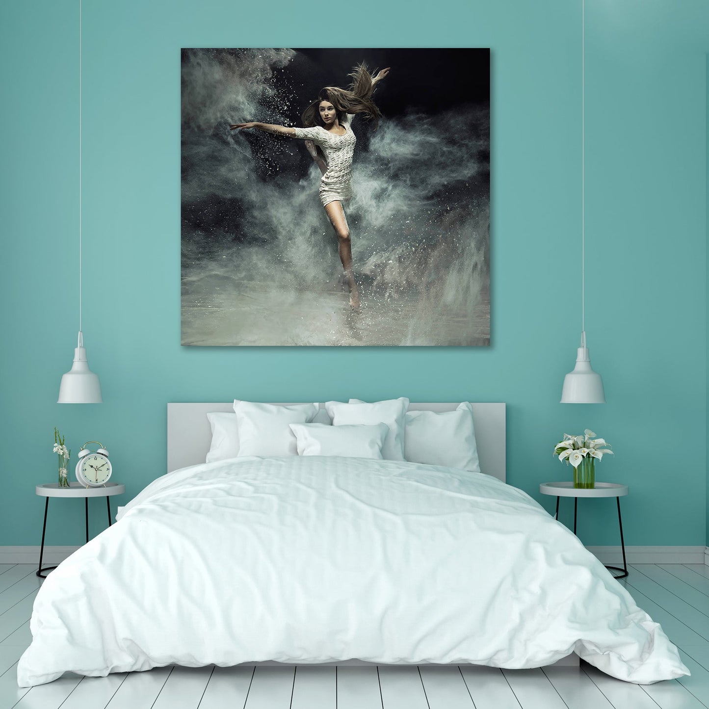 Ballet Dancer Catching The White Dust Peel & Stick Vinyl Wall Sticker