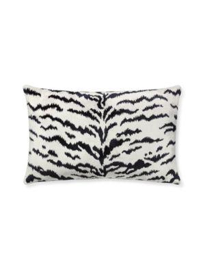 Scalamandre Tigre 14 X 22 - Off-White & Black Decorative Pillow