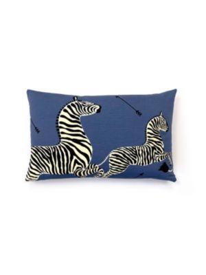 Scalamandre Zebras 14 X 22 - Denim Decorative Pillow