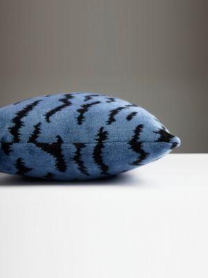 Scalamandre Tigre 14 X 22 - Blues & Black Decorative Pillow