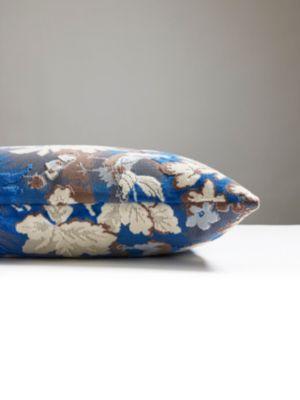 Scalamandre Tails Tale 22 X 22 - Blue Wood Decorative Pillow