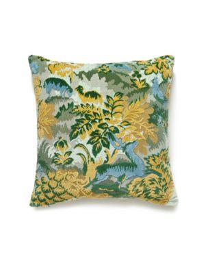 Scalamandre Tails Tale 22 X 22 - Forest Decorative Pillow