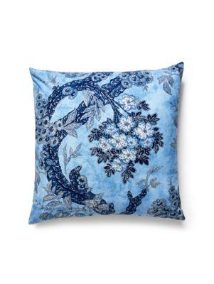 Scalamandre Summerhouse Hill 22 X 22 - Blues Decorative Pillow