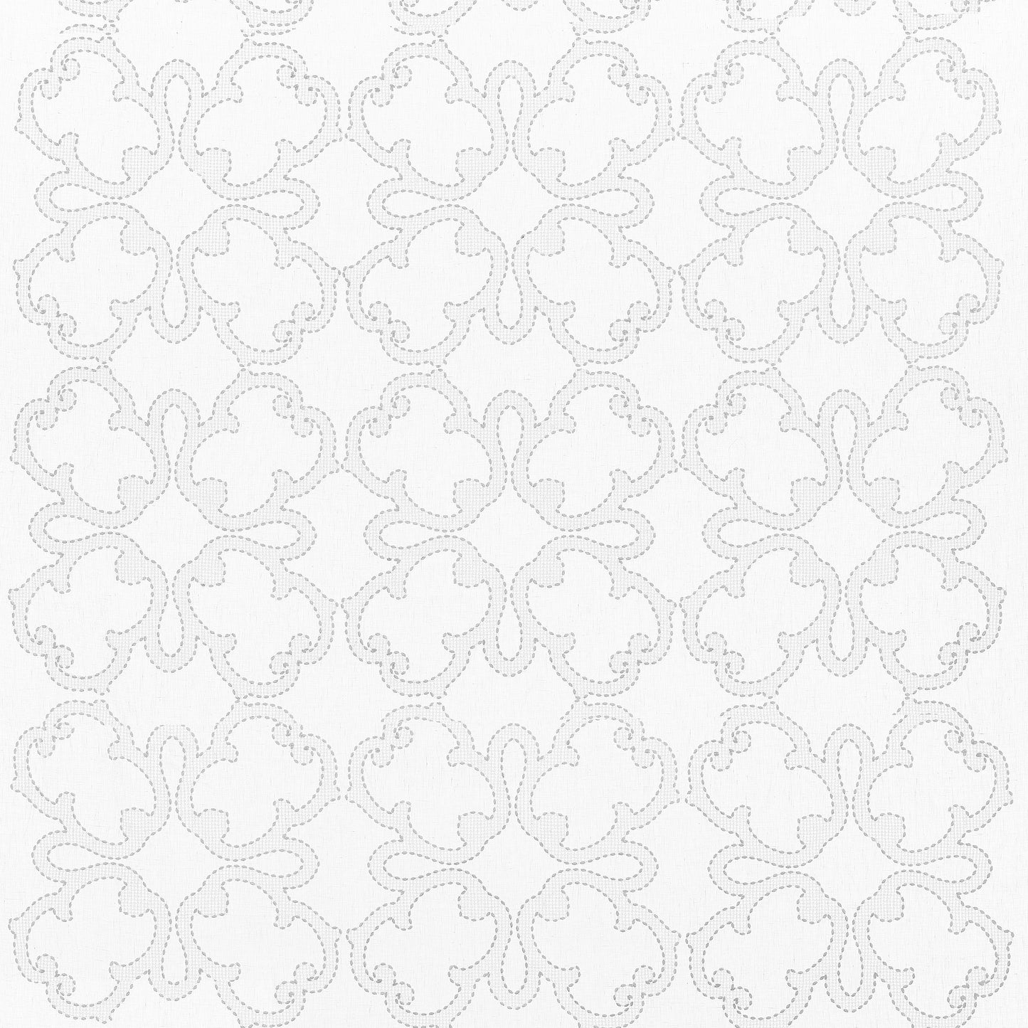 Thibaut Park Slope Embroidery White Fabric