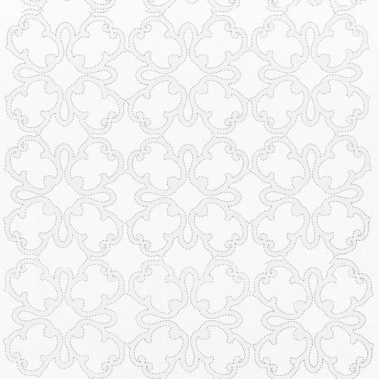 Thibaut Park Slope Embroidery White Fabric