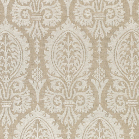 Thibaut Sir Thomas Embroidery Flax Fabric