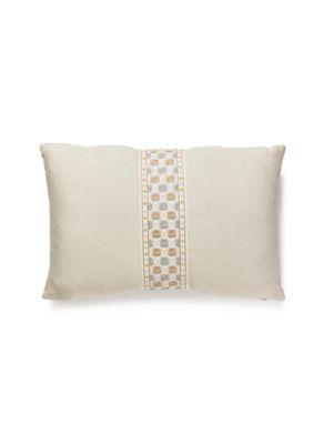 Scalamandre Toscana/Hansel 14 X 22 - Flax / Seaside Decorative Pillow