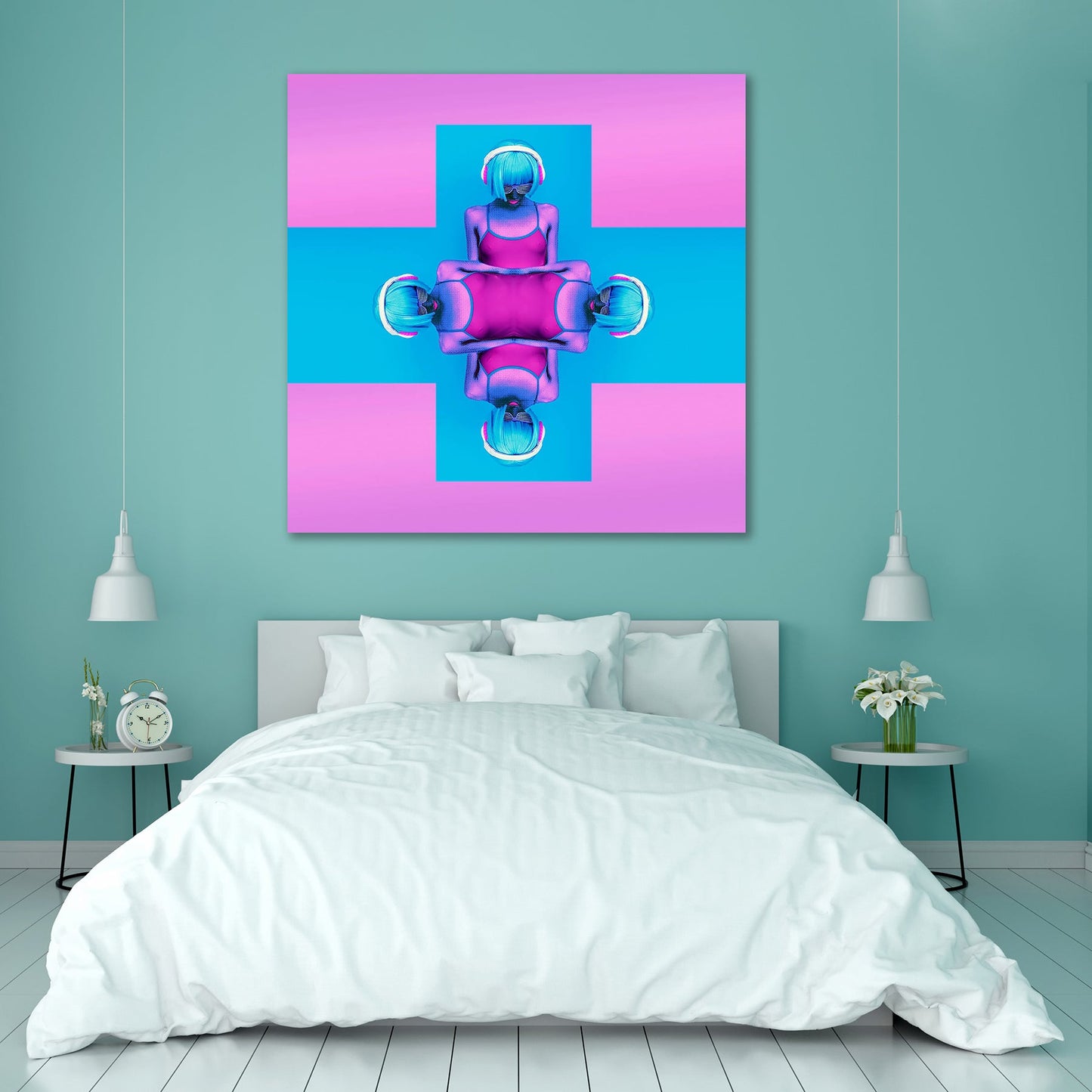 Crazy Girl DJ 
Stylish Colors Modern Music Peel & Stick Vinyl Wall Sticker