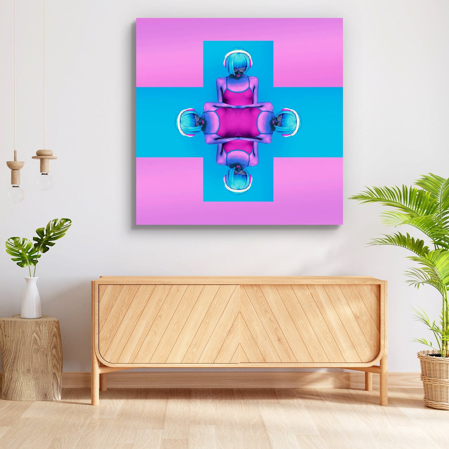 Crazy Girl DJ 
Stylish Colors Modern Music Peel & Stick Vinyl Wall Sticker