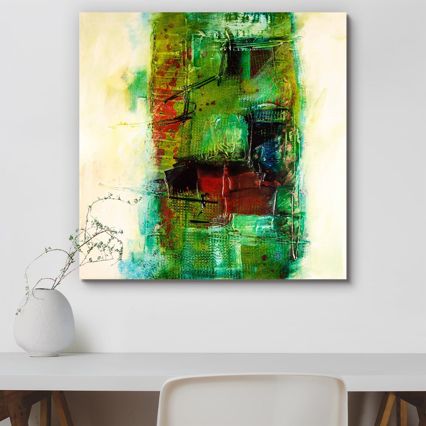 Modern Abstract D2 Peel & Stick Vinyl Wall Sticker