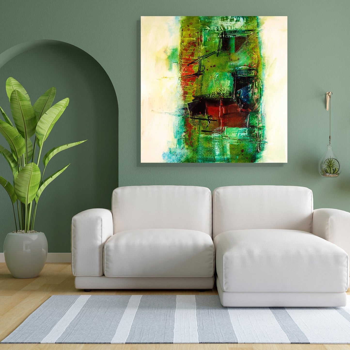 Modern Abstract D2 Peel & Stick Vinyl Wall Sticker