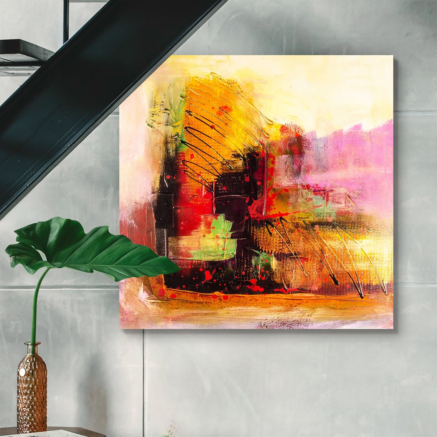 Modern Abstract D3 Peel & Stick Vinyl Wall Sticker