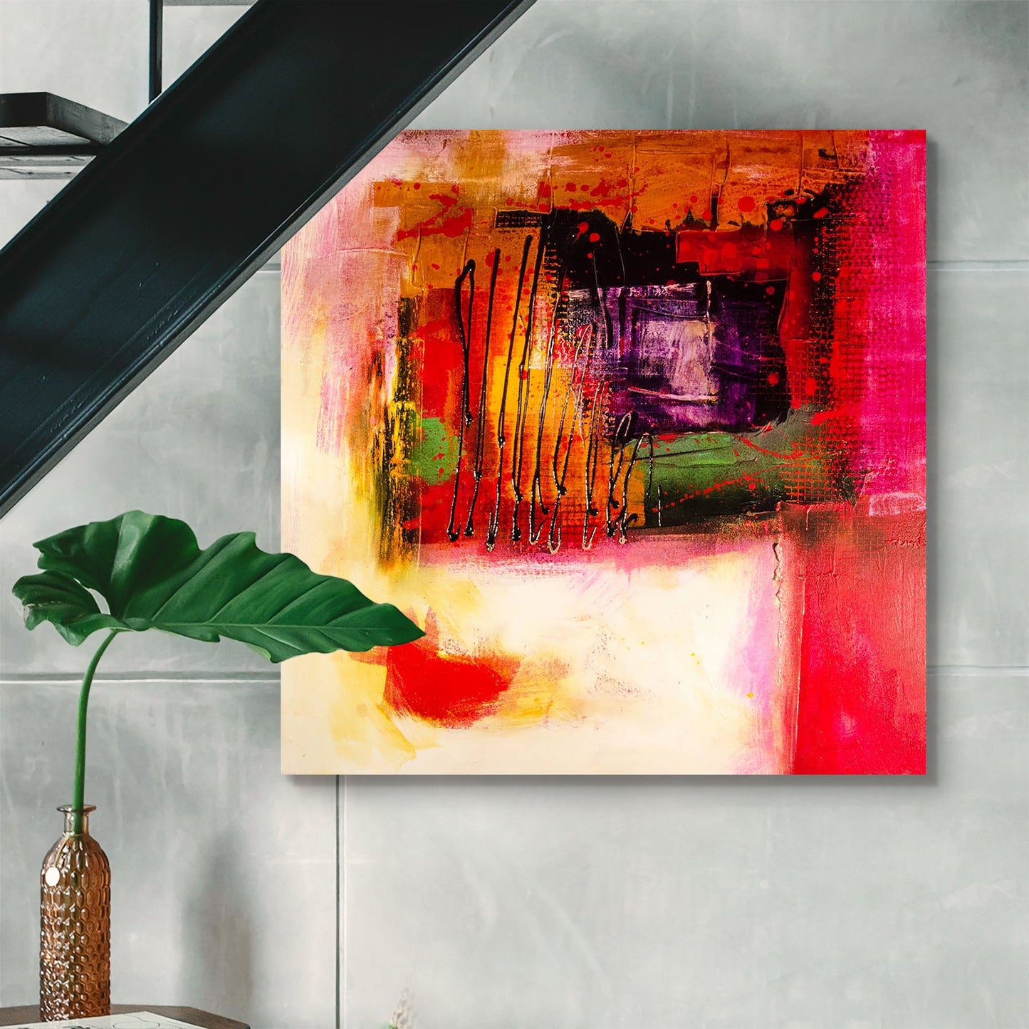 Modern Abstract D4 Peel & Stick Vinyl Wall Sticker