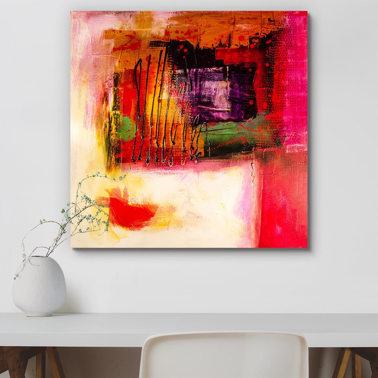 Modern Abstract D4 Peel & Stick Vinyl Wall Sticker