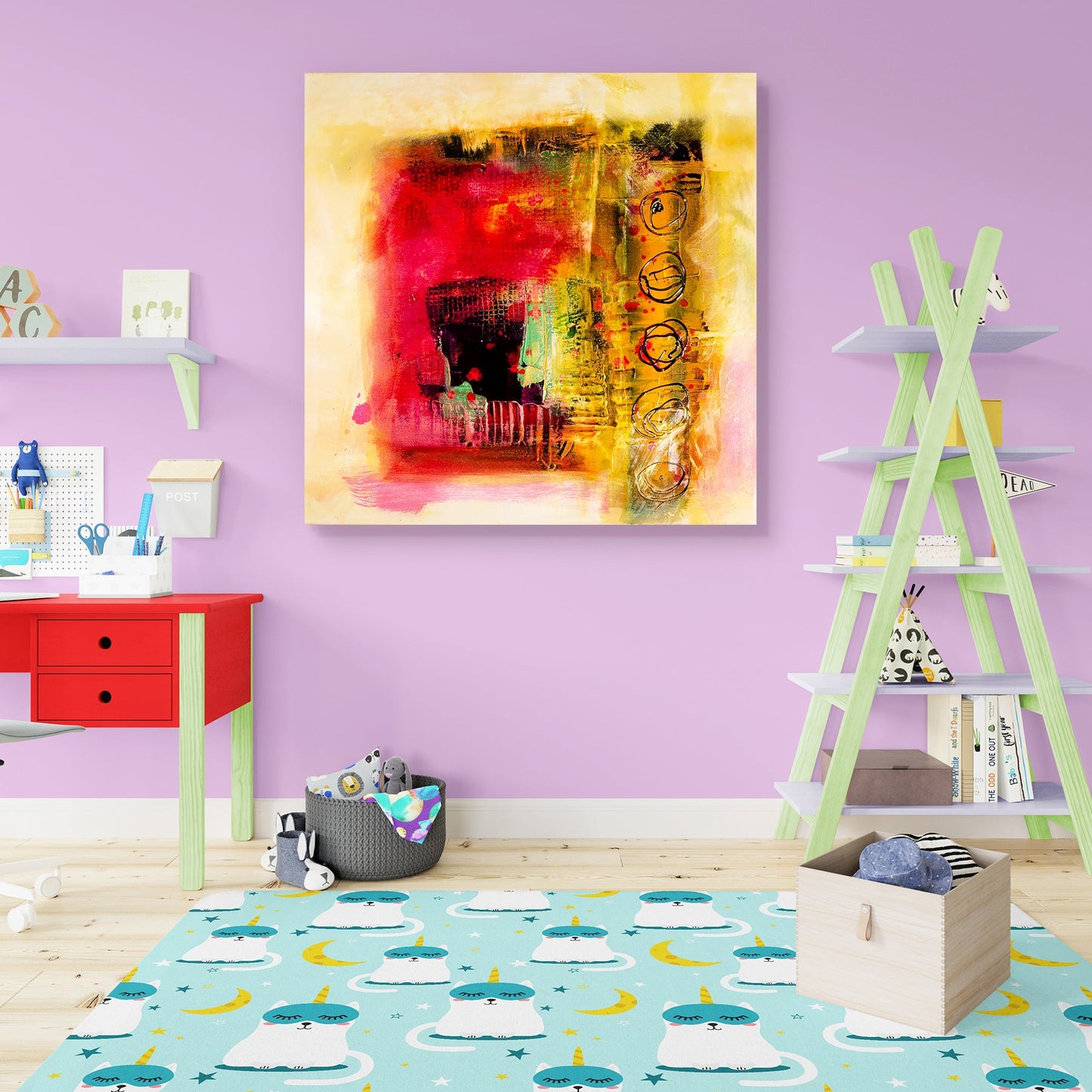 Modern Abstract D6 Peel & Stick Vinyl Wall Sticker