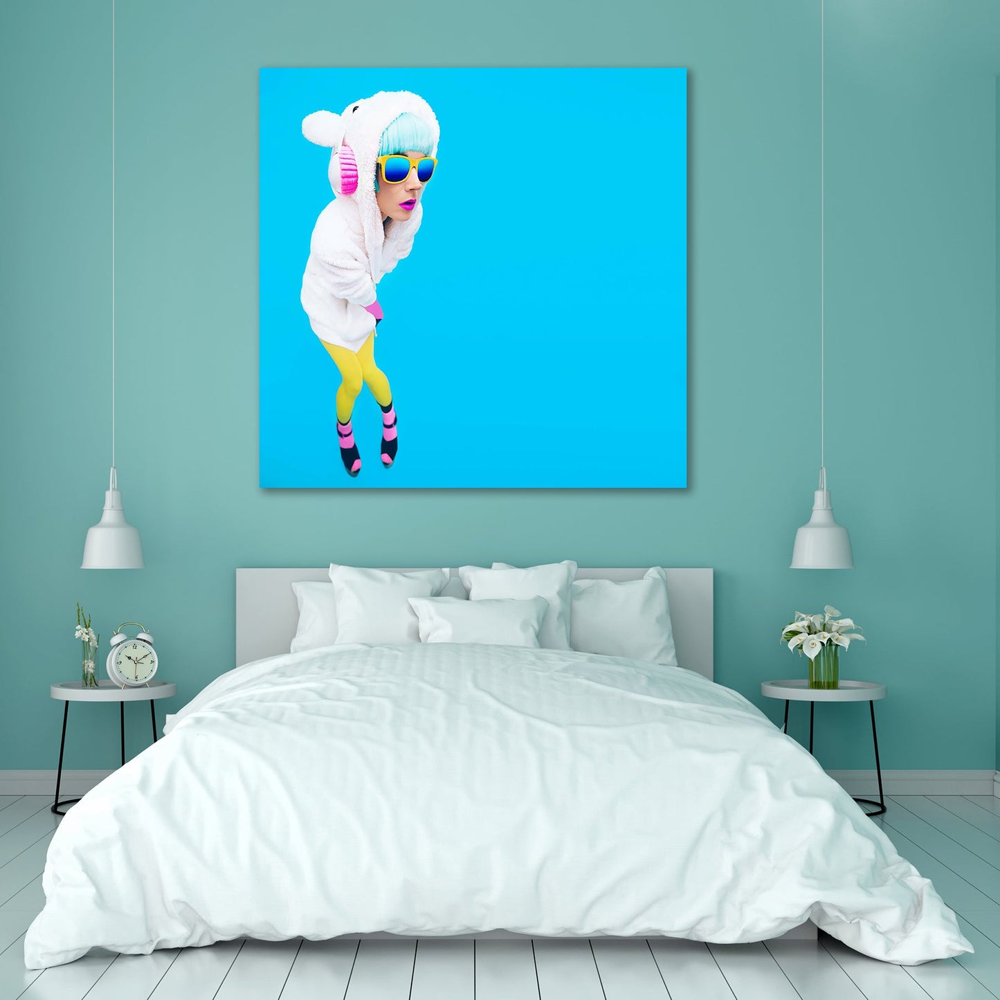 Teddy Bear Girl Peel & Stick Vinyl Wall Sticker