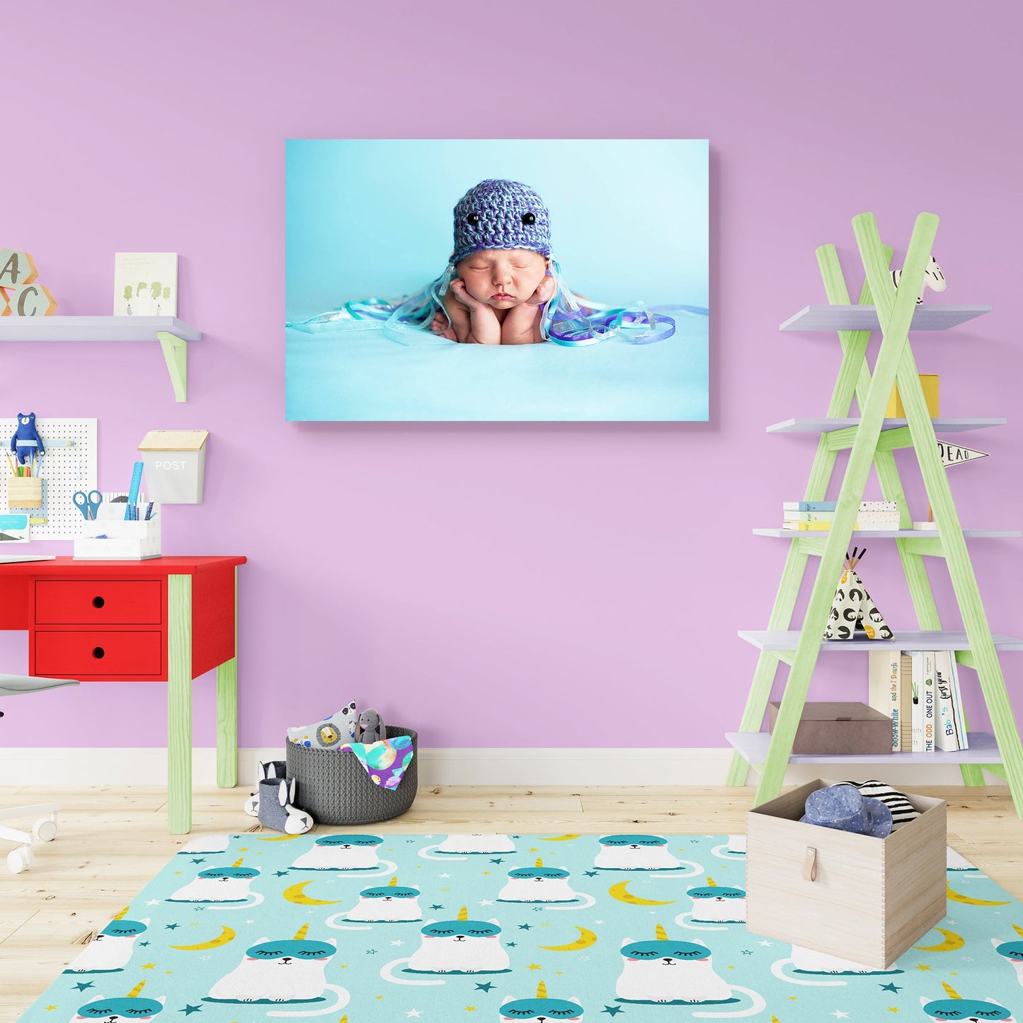 Newborn Baby Girl D20 Peel & Stick Vinyl Wall Sticker