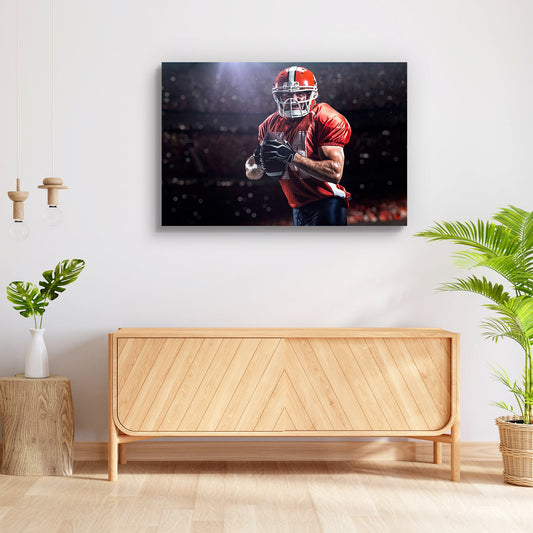 American Football Sportsman Player In Stadium D1 Peel & Stick Vinyl Wall Sticker