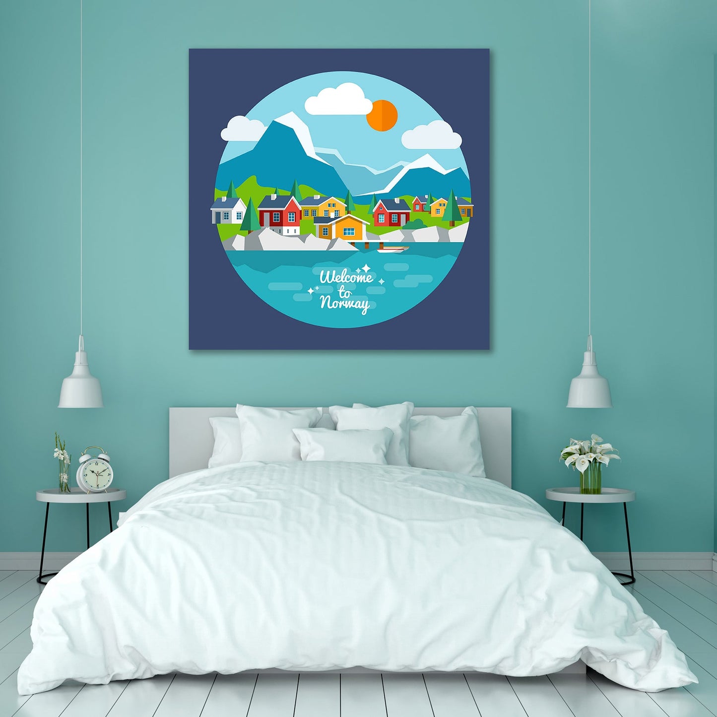Concept Landscape Travel, Norway Peel & Stick Vinyl Wall Sticker