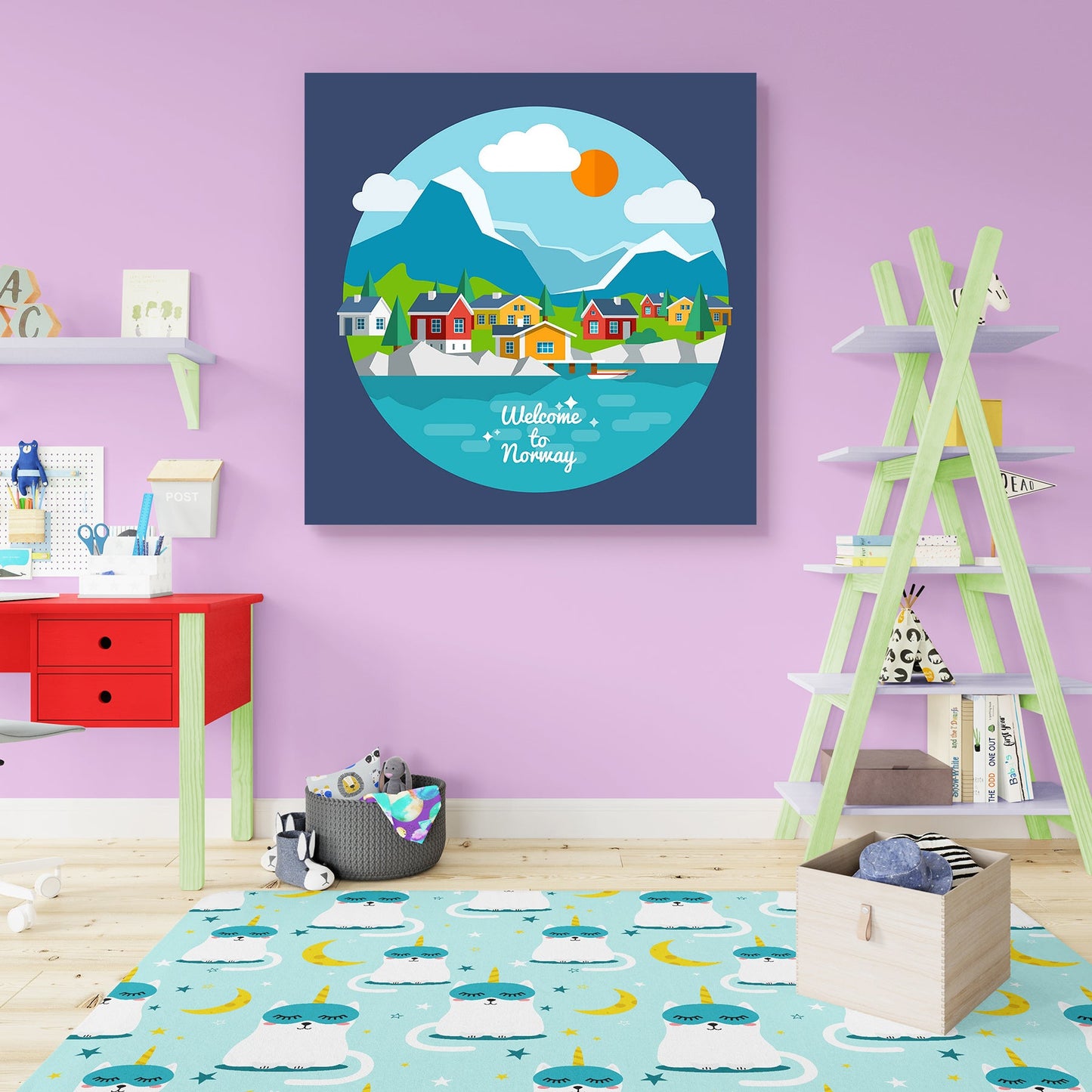 Concept Landscape Travel, Norway Peel & Stick Vinyl Wall Sticker