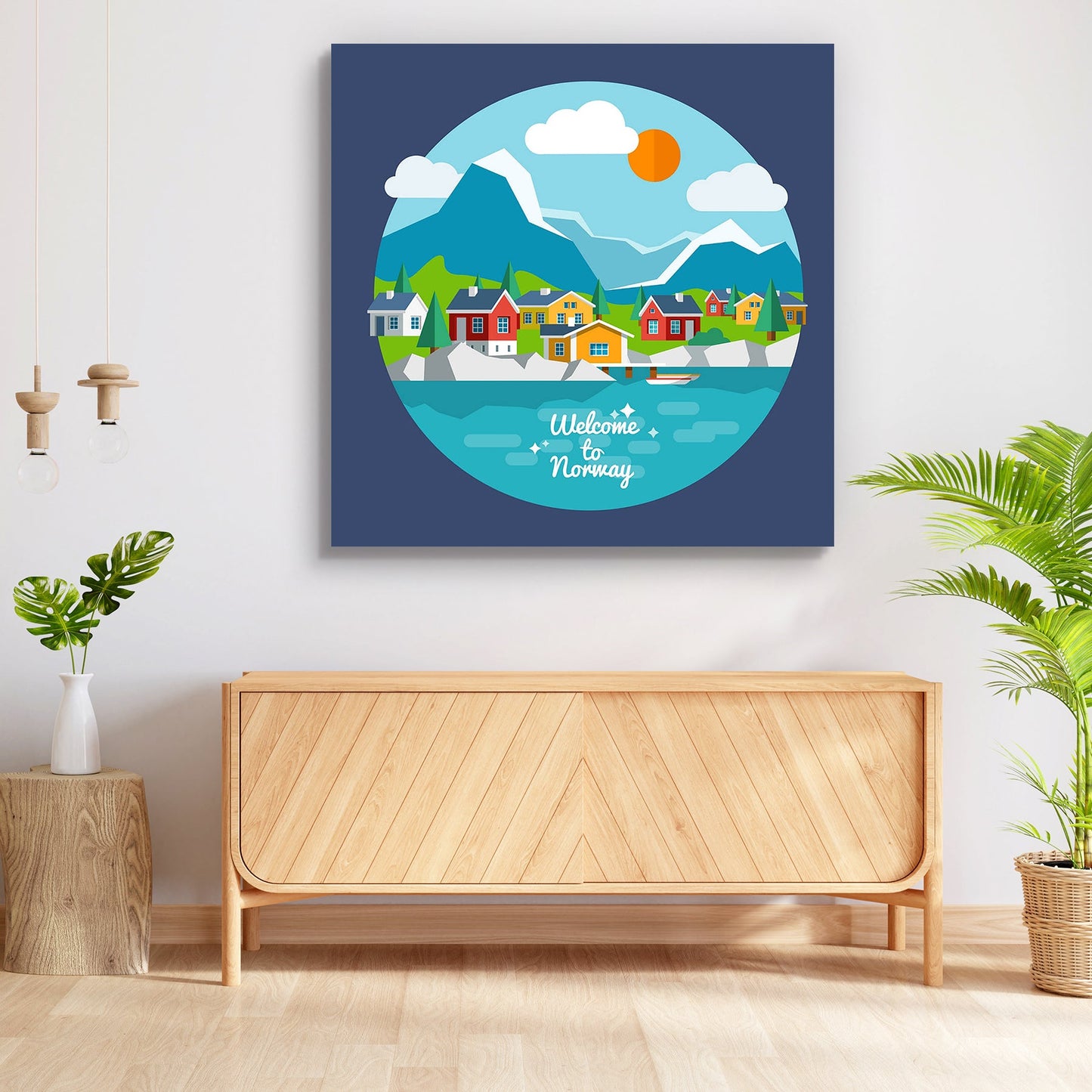 Concept Landscape Travel, Norway Peel & Stick Vinyl Wall Sticker