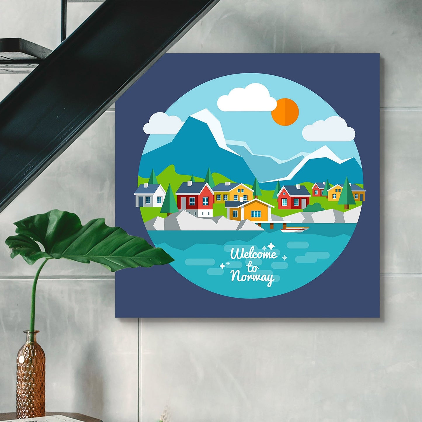 Concept Landscape Travel, Norway Peel & Stick Vinyl Wall Sticker