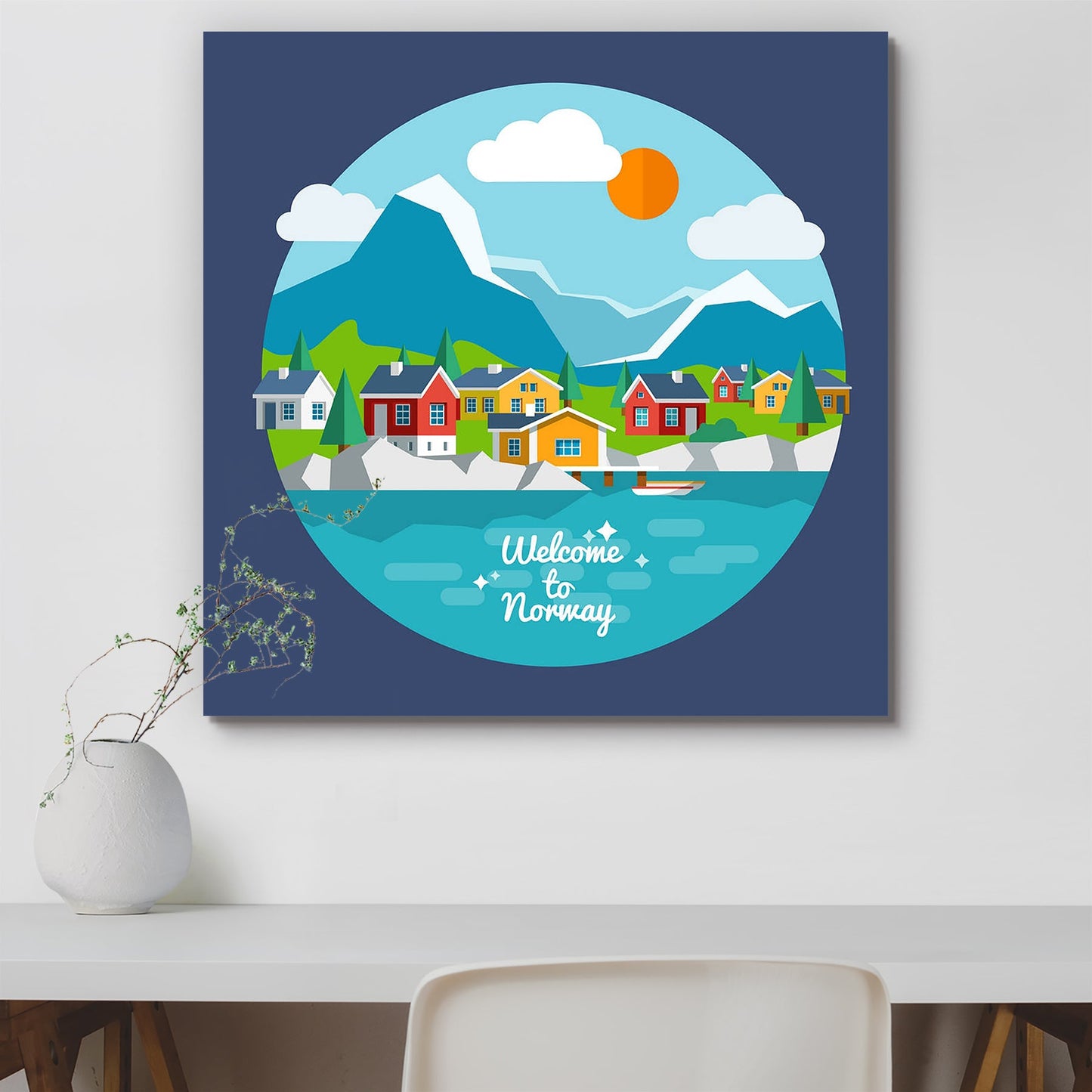Concept Landscape Travel, Norway Peel & Stick Vinyl Wall Sticker