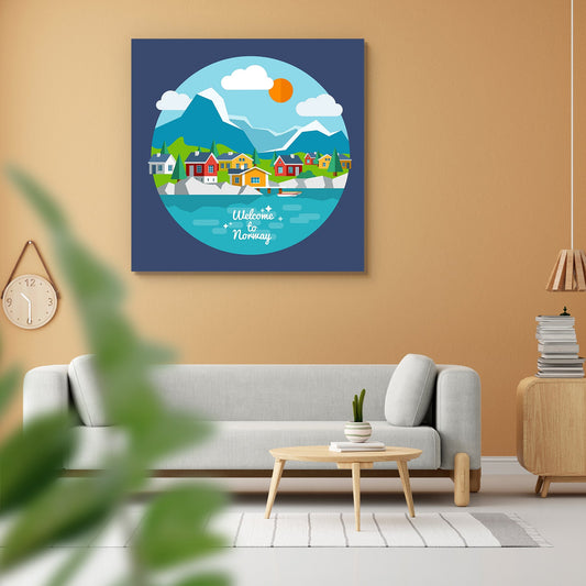 Concept Landscape Travel, Norway Peel & Stick Vinyl Wall Sticker