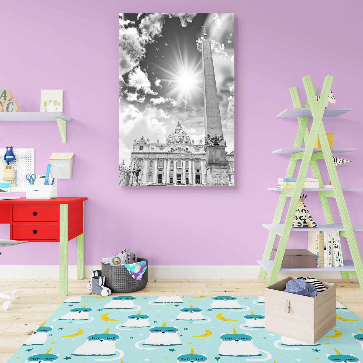 View of St. Peter in Vatican, Rome, Italy Peel & Stick Vinyl Wall Sticker