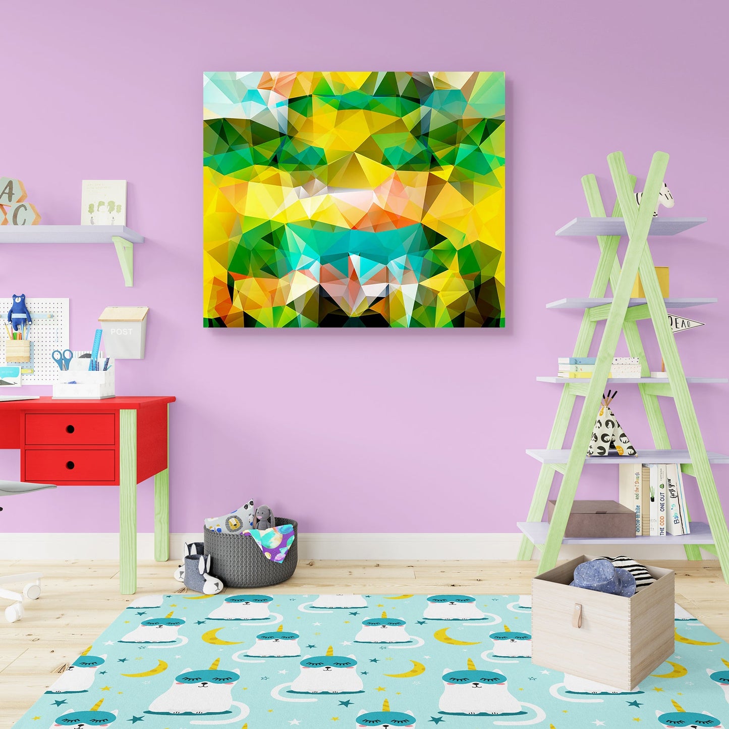 Triangle Geometric Mosaic D1 Peel & Stick Vinyl Wall Sticker