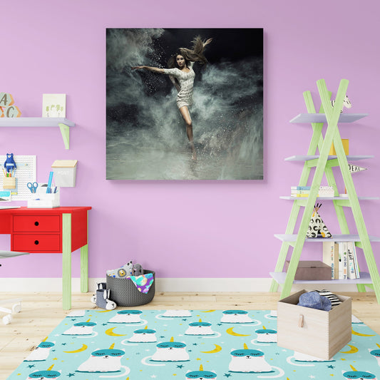 Ballet Dancer Catching The White Dust Peel & Stick Vinyl Wall Sticker