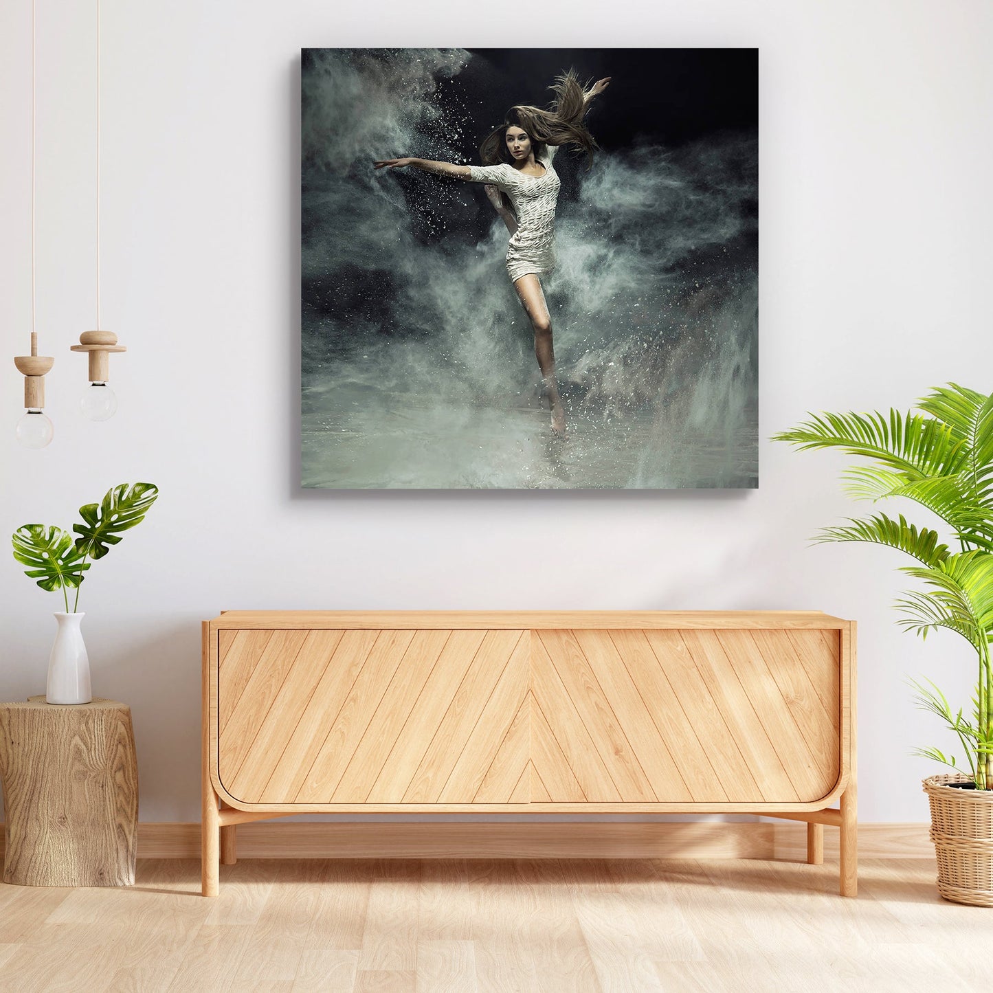 Ballet Dancer Catching The White Dust Peel & Stick Vinyl Wall Sticker