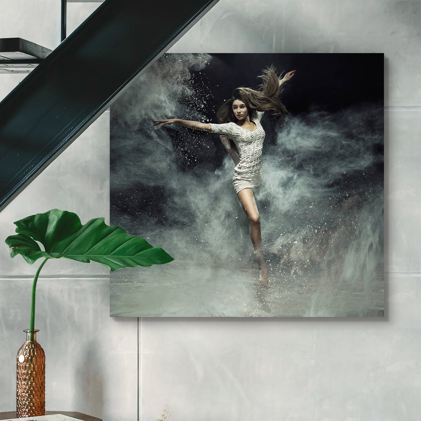 Ballet Dancer Catching The White Dust Peel & Stick Vinyl Wall Sticker
